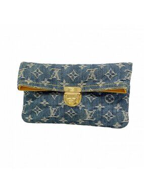 Louis Vuitton Pouch Monogram Denim Pochette Plat Blue